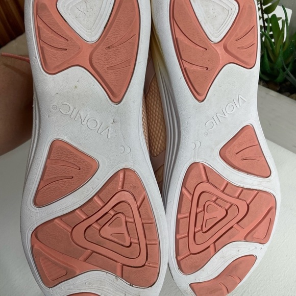 Vionic Pink Athletic Shoes Sleek Suede Design - Picture 3 of 5